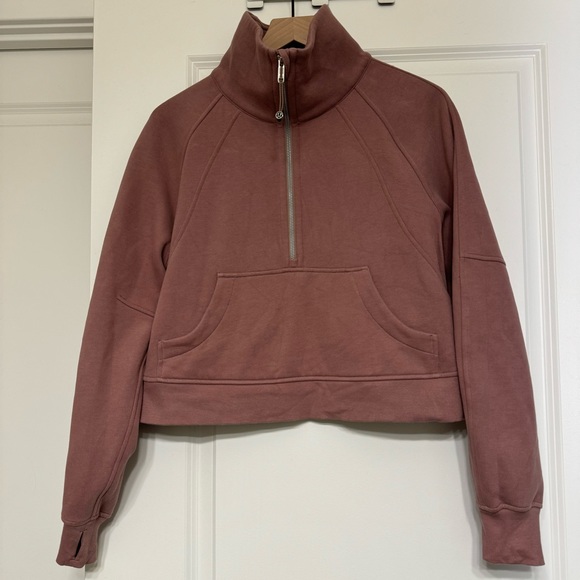 Scuba Oversized Funnel Neck Half Zip (Twilight Rose) - Picture 2 of 7